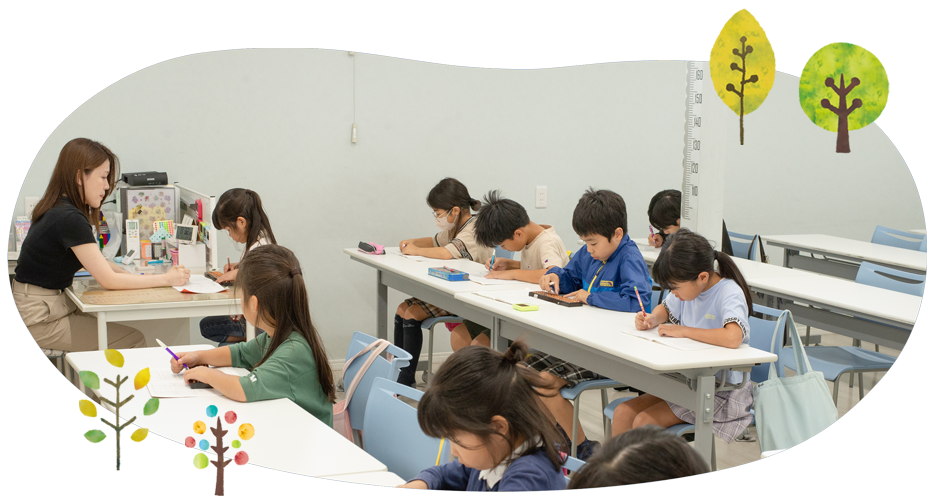 先生と生徒たちの写真